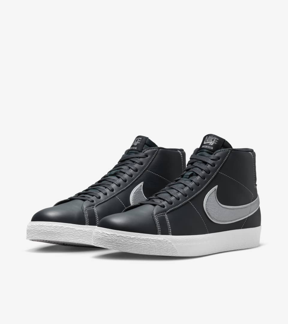 NIKE SB ズーム ブレーザー MID x Mason Silva(Dark Obsidian and Metallic Silver)[DZ7260-400]の商品画像(6枚目)