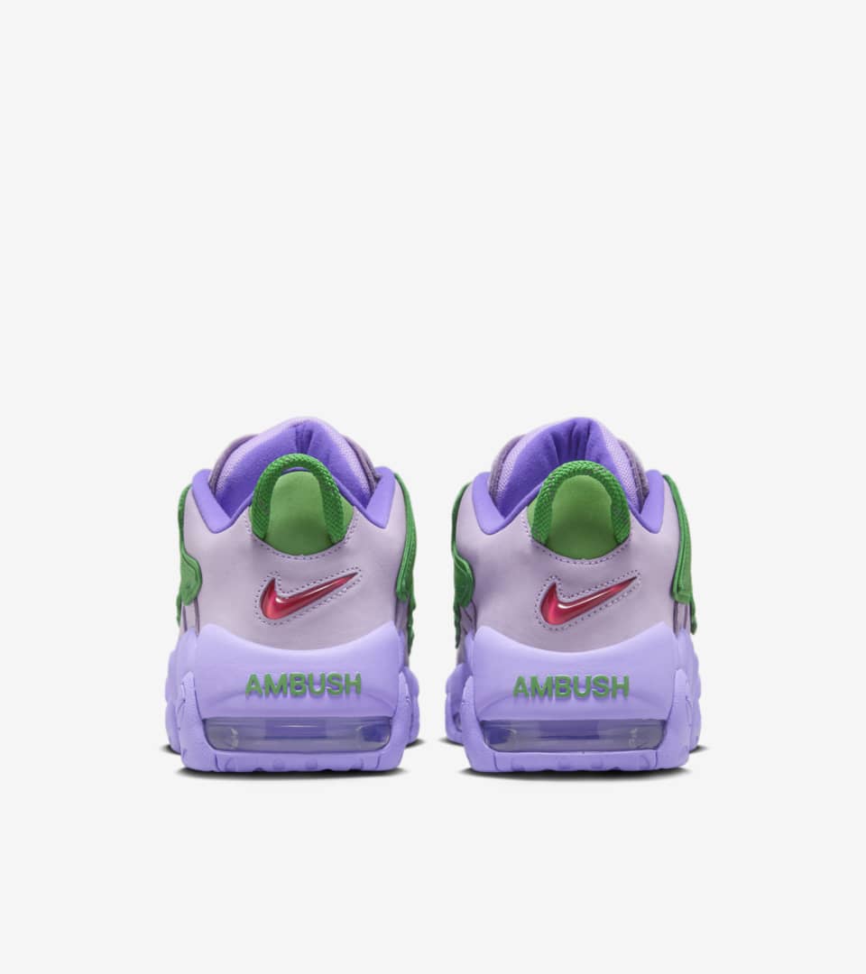 エア モア アップテンポ LOW x AMBUSH(Lilac and Apple Green)[FB1299-500]の商品画像(5枚目)