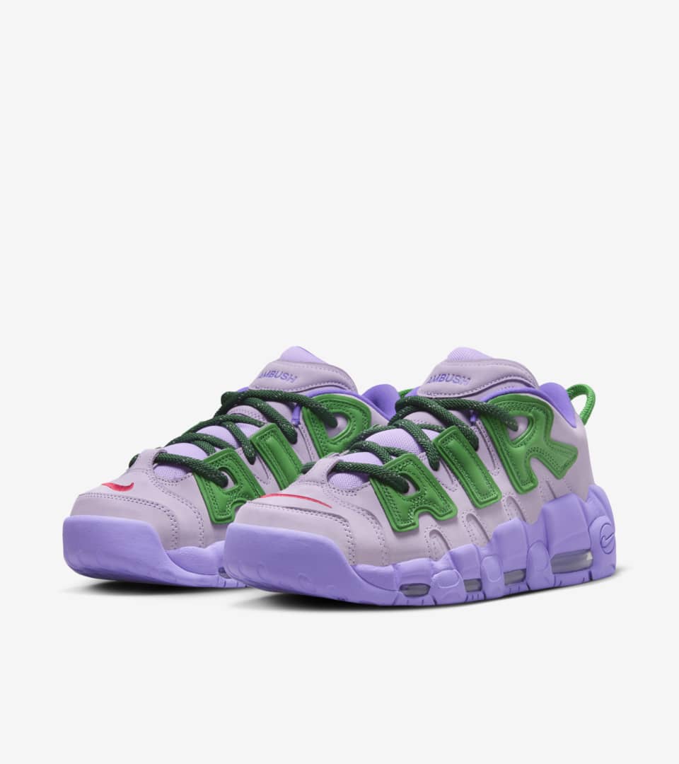 エア モア アップテンポ LOW x AMBUSH(Lilac and Apple Green)[FB1299-500]の商品画像(6枚目)