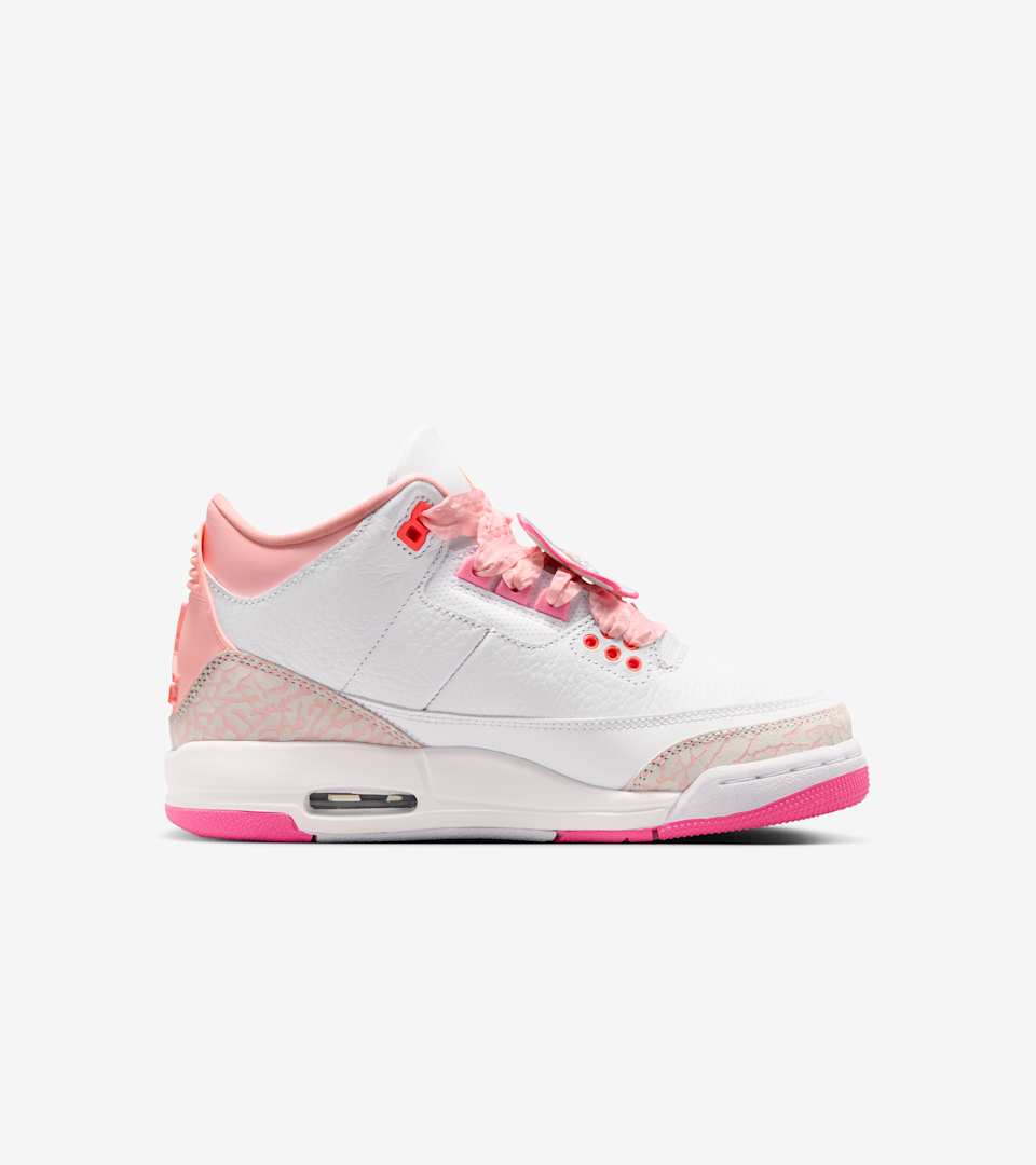 ジュニア エア ジョーダン 3(White and Pink Bloom)[II0599-600]の商品画像(3枚目)