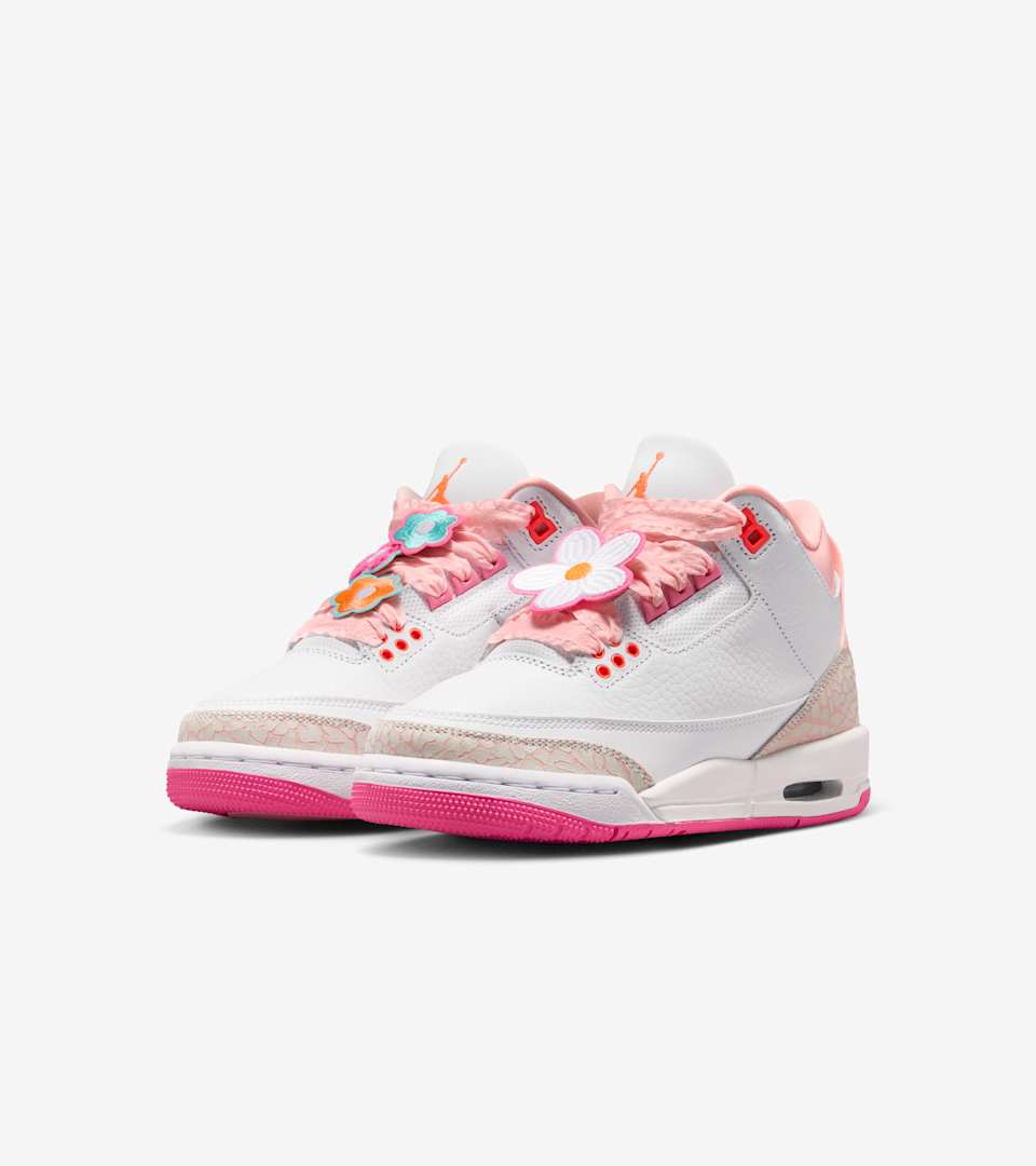 ジュニア エア ジョーダン 3(White and Pink Bloom)[II0599-600]の商品画像(6枚目)