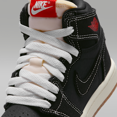 リトルキッズ ジョーダン 1 レトロ HIGH OG フライト クラブ(Black and Sail)[II9926-001]の商品画像(7枚目)