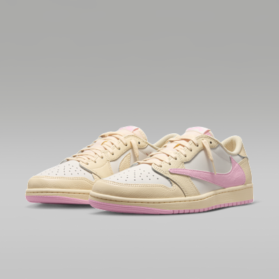 エア ジョーダン 1 LOW x トラヴィス スコット(Muslin and Shy Pink)[IQ7604-100]の商品画像(5枚目)