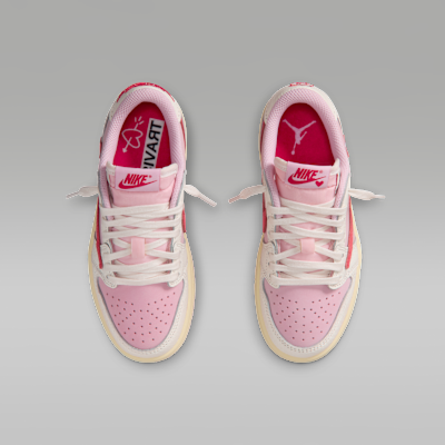 リトルキッズ ジョーダン 1 LOW x トラヴィス スコット(Shy Pink and Tropical Pink)[IQ7605-101]の商品画像(4枚目)